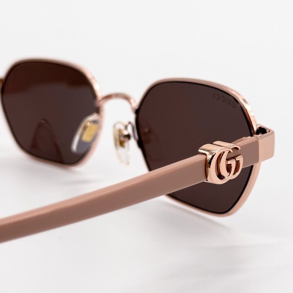 NEW GUCCI GG1593S 003 WOMEN BROWN SUNGLASSES GUCCI - Picture 7 of 12